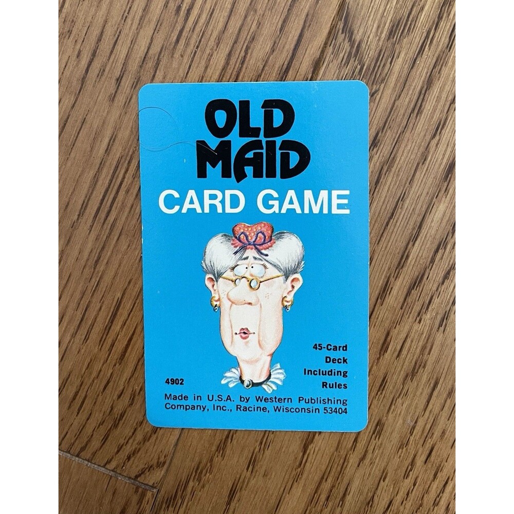 Vintage Whitman Old Maid Card Game #4902  In Plastic Case-1975